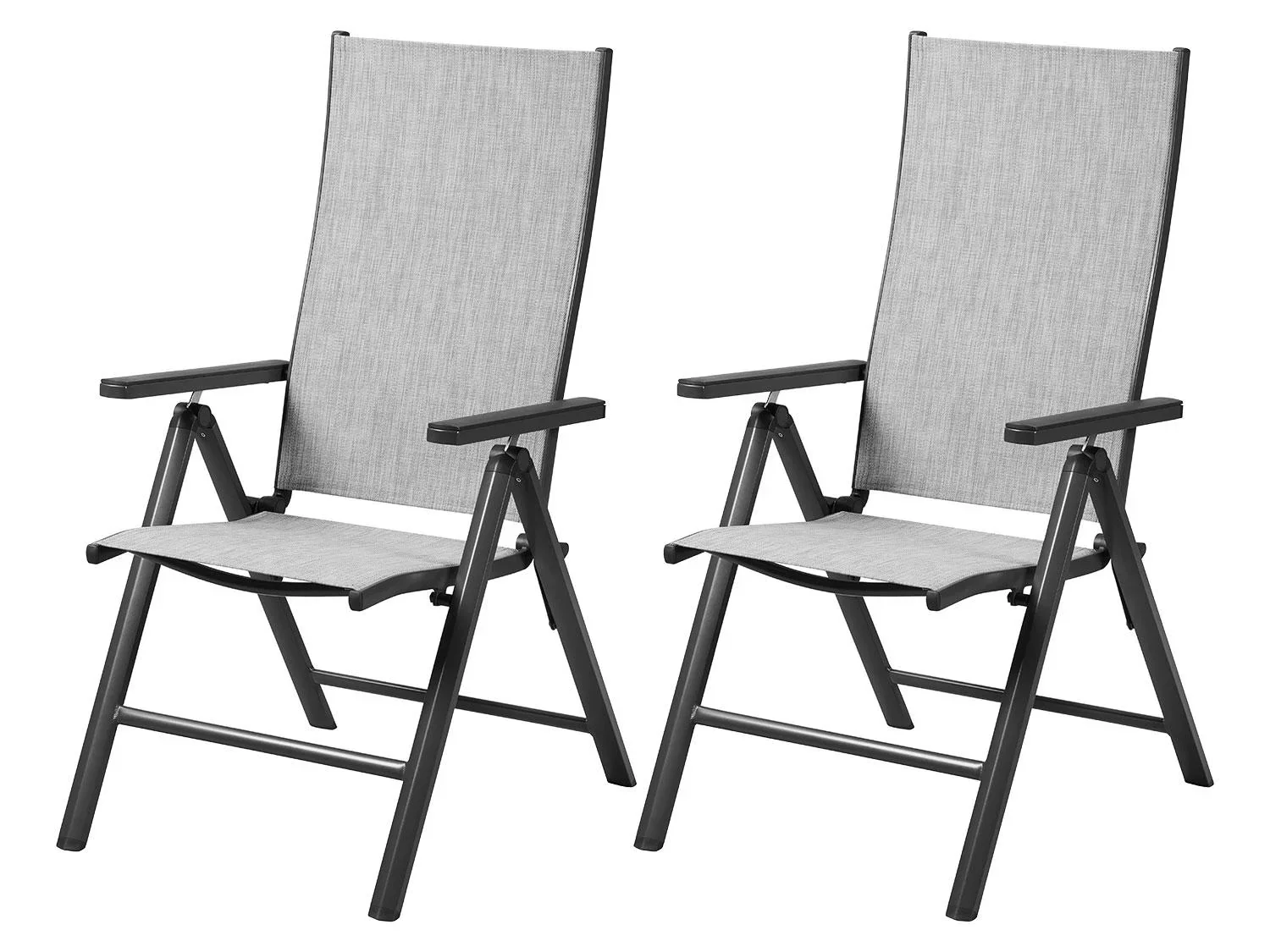 LIVARNO Lot de 2 fauteuils en aluminium Houston