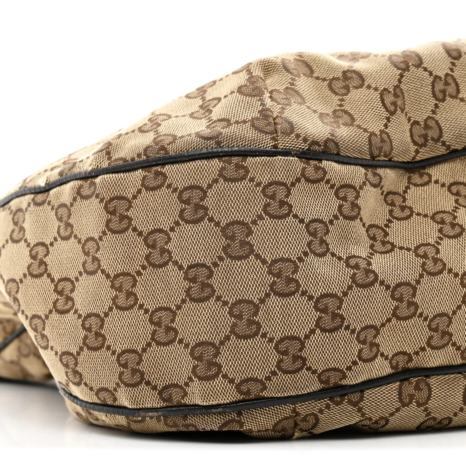 Monogram Large New Ladies Web Hobo Dark Brown