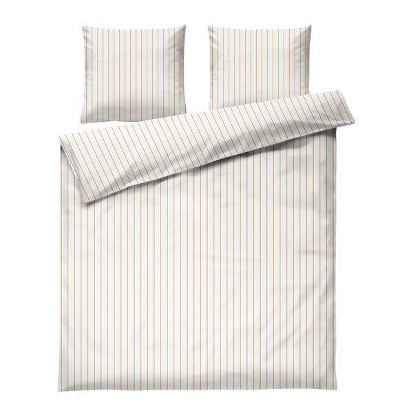 Soft sengesett 200x220 cm offwhite/karamell
