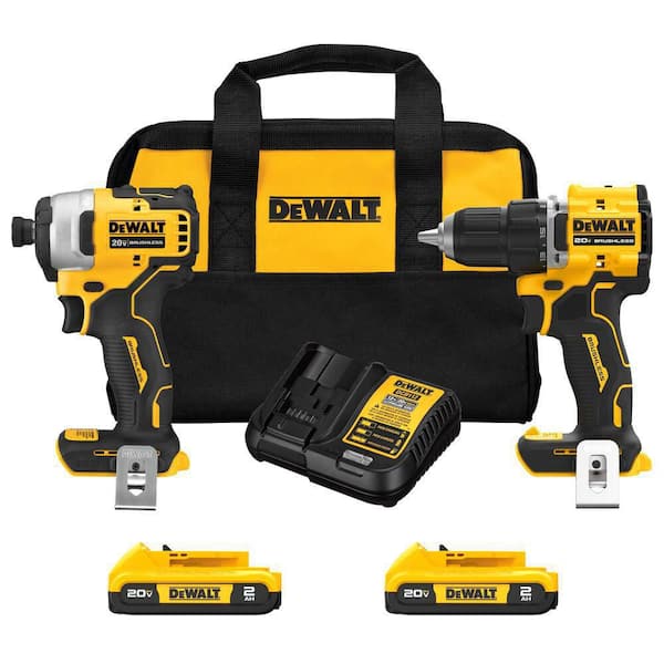 ATOMIC 20-Volt MAX Lithium-Ion Cordless Combo Kit (2-Tool) with (2) 2.0Ah Batteries. Charger and Bag-Instock