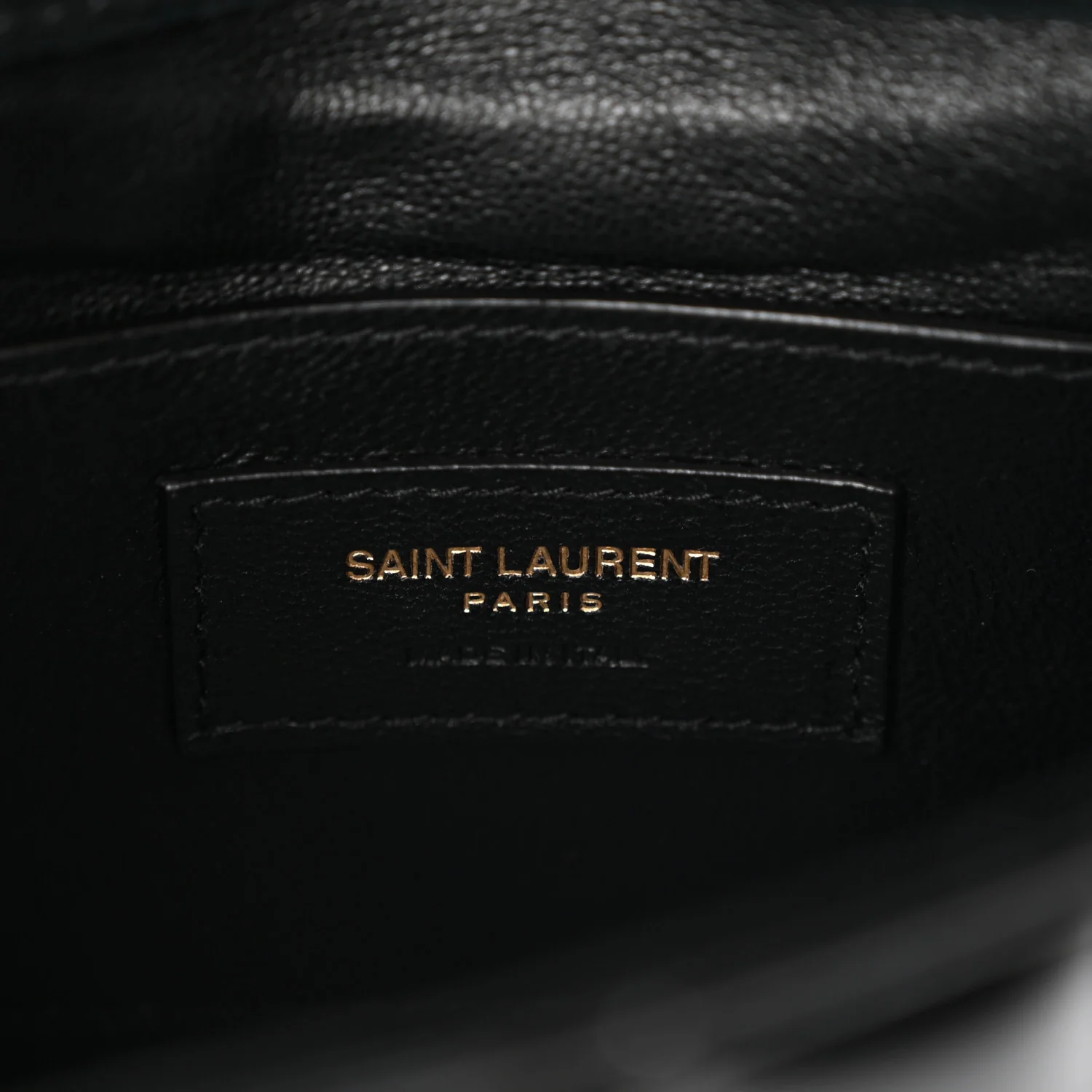 Patent Calfskin Matelasse Monogram Small Vicky Chain Bag Black