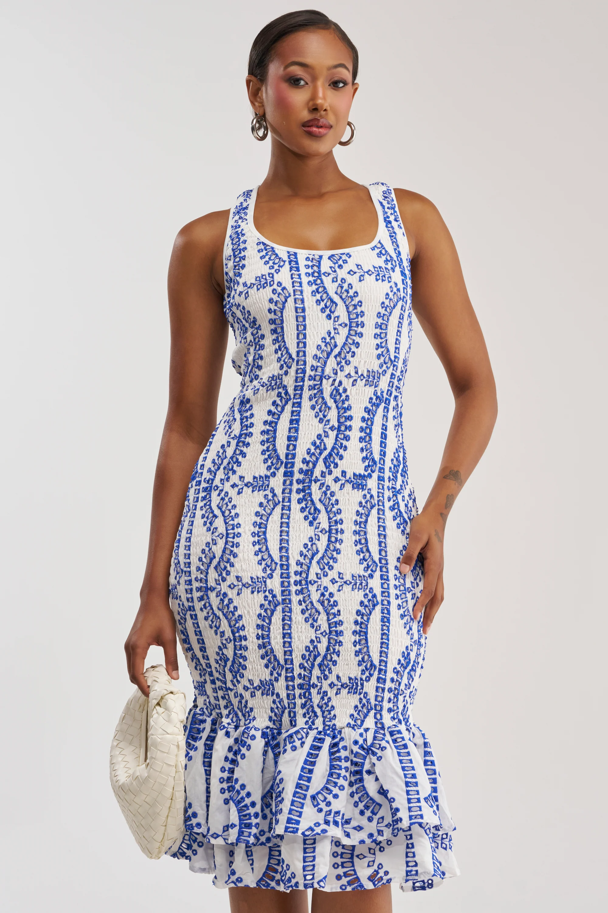 SUMMER OF LOVE SMOCKED EYELET MAXI DRESS - Akira Store