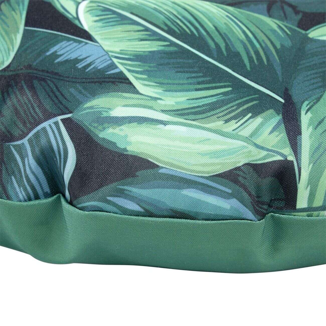 Coussin de jardin Neo rond motif feuillage vert Ø40cm