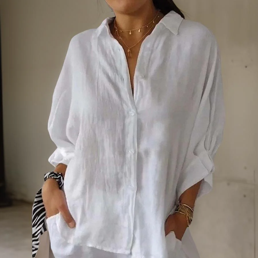 Linda - Élégante Blouse En Lin