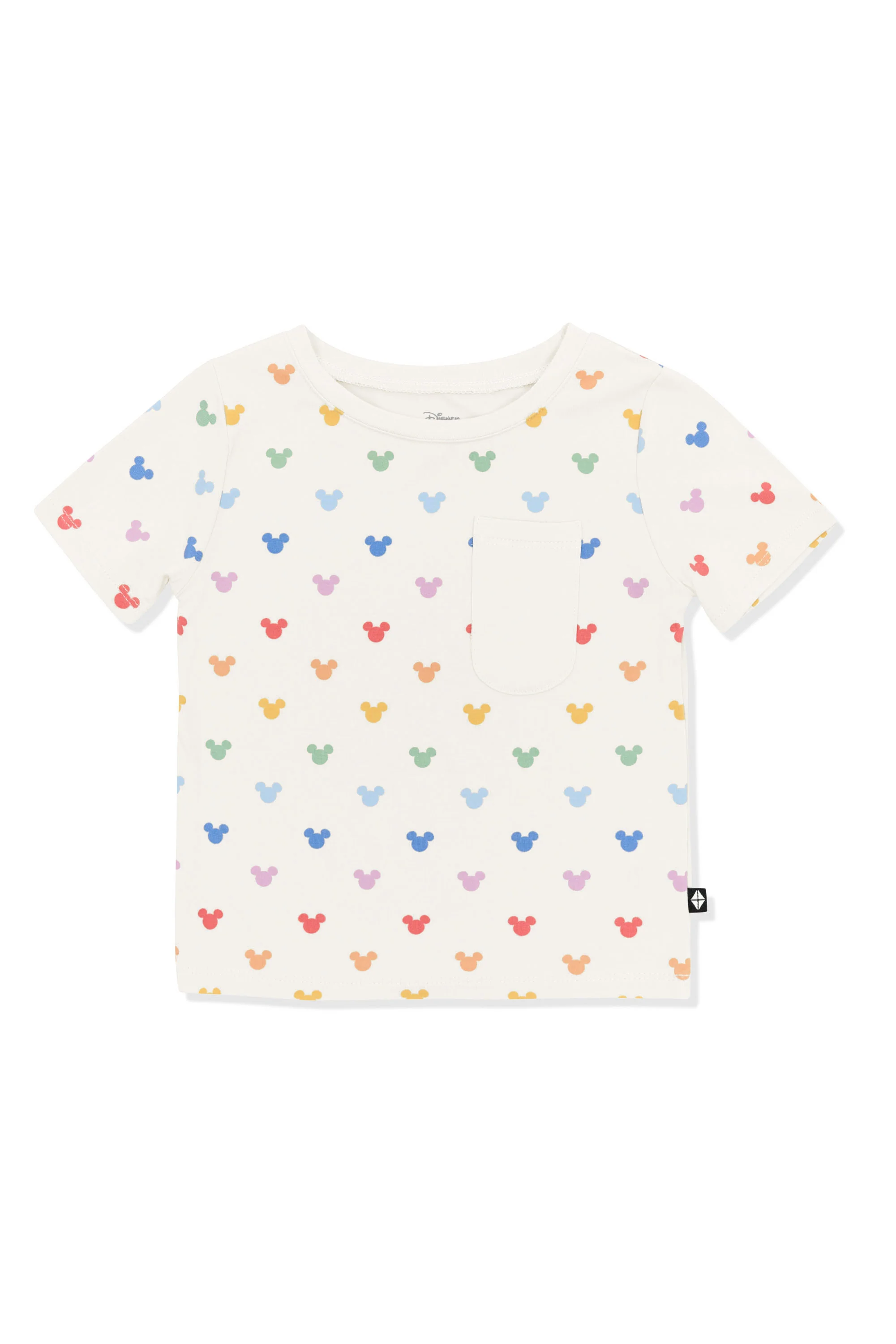 Toddler Crew Neck Tee in Pastel Mickey Mouse