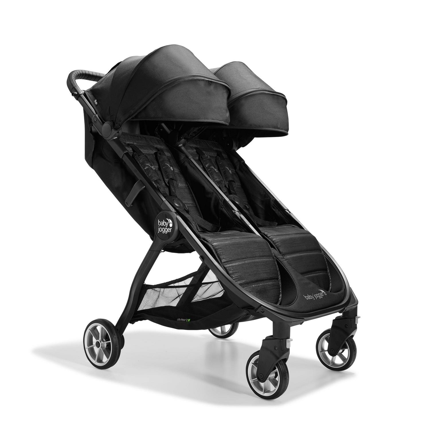 City Tour 2 Double Stroller  Pitch Black