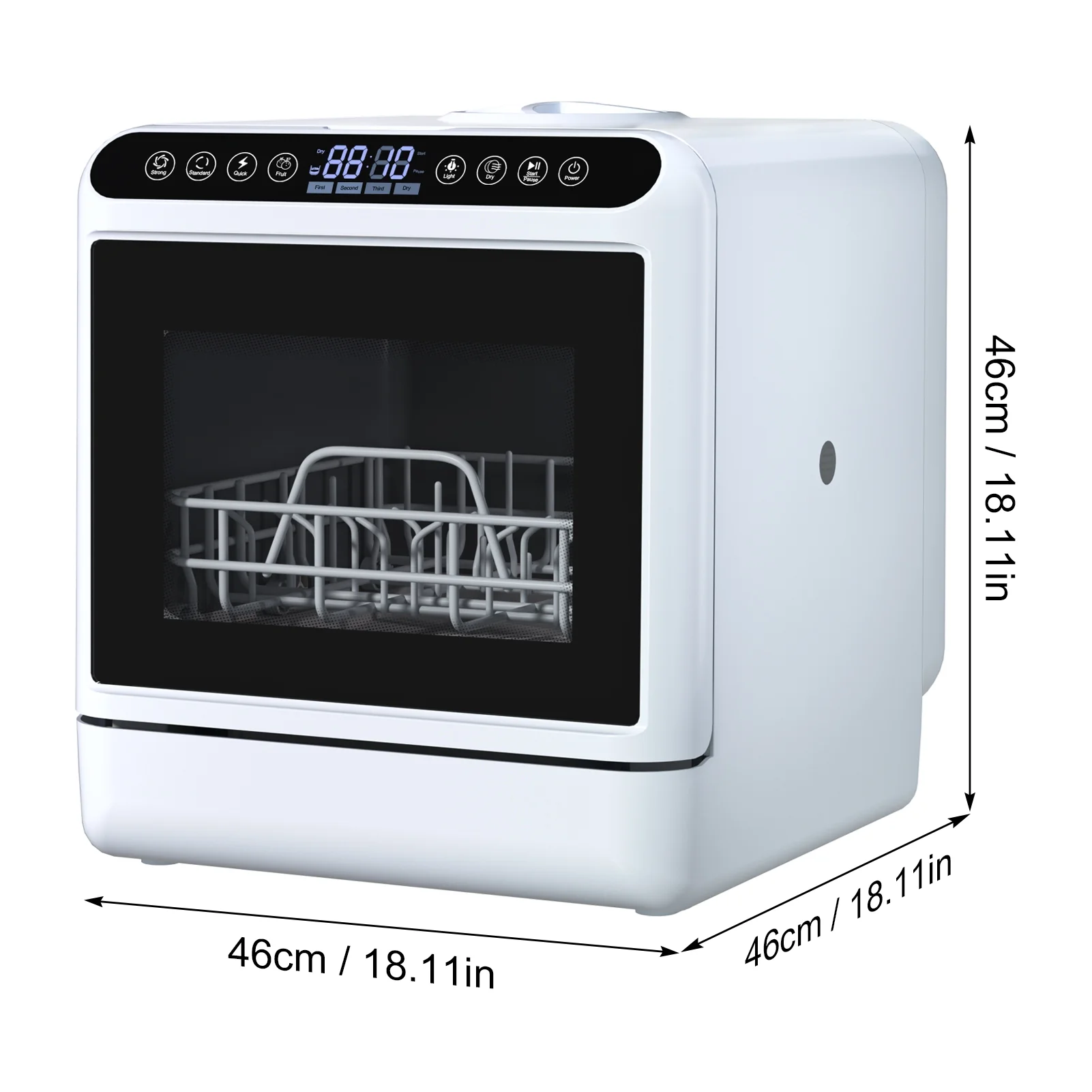 Portable Countertop Dishwashers, Compact Dishwashers with 5 L Built-in Water Tank Inlet Hose, 6 Programs, Air-Dry Function Dishwash for Small Apartments(US Plug) - Image 7