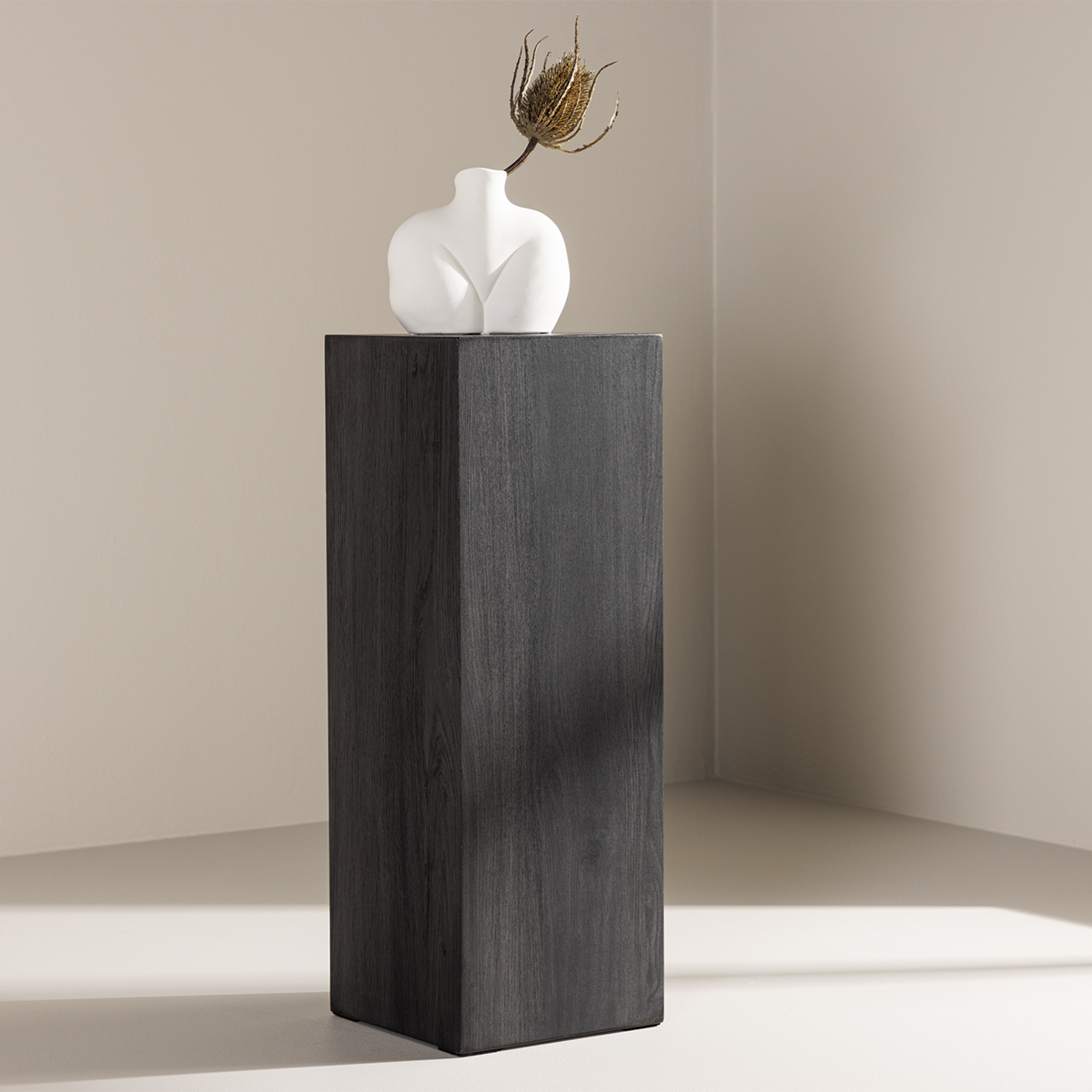 Nest living Rana Decoratieve Zuil Zwart - 65 x 23 cm
