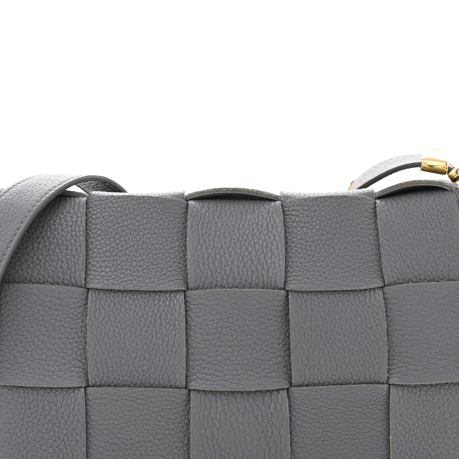 Grained Calfskin Maxi Intrecciato Cassette Crossbody Bag Deep Blue