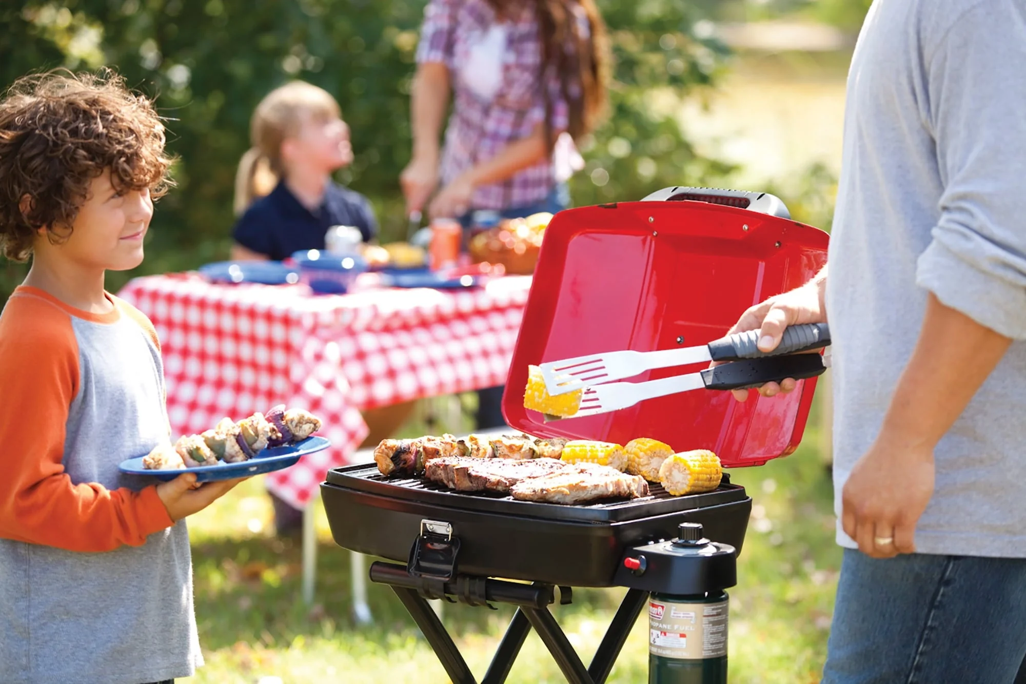 Portable Sportster 1 Burner Propane Grill with 11,000 BTUs, Red Image 10