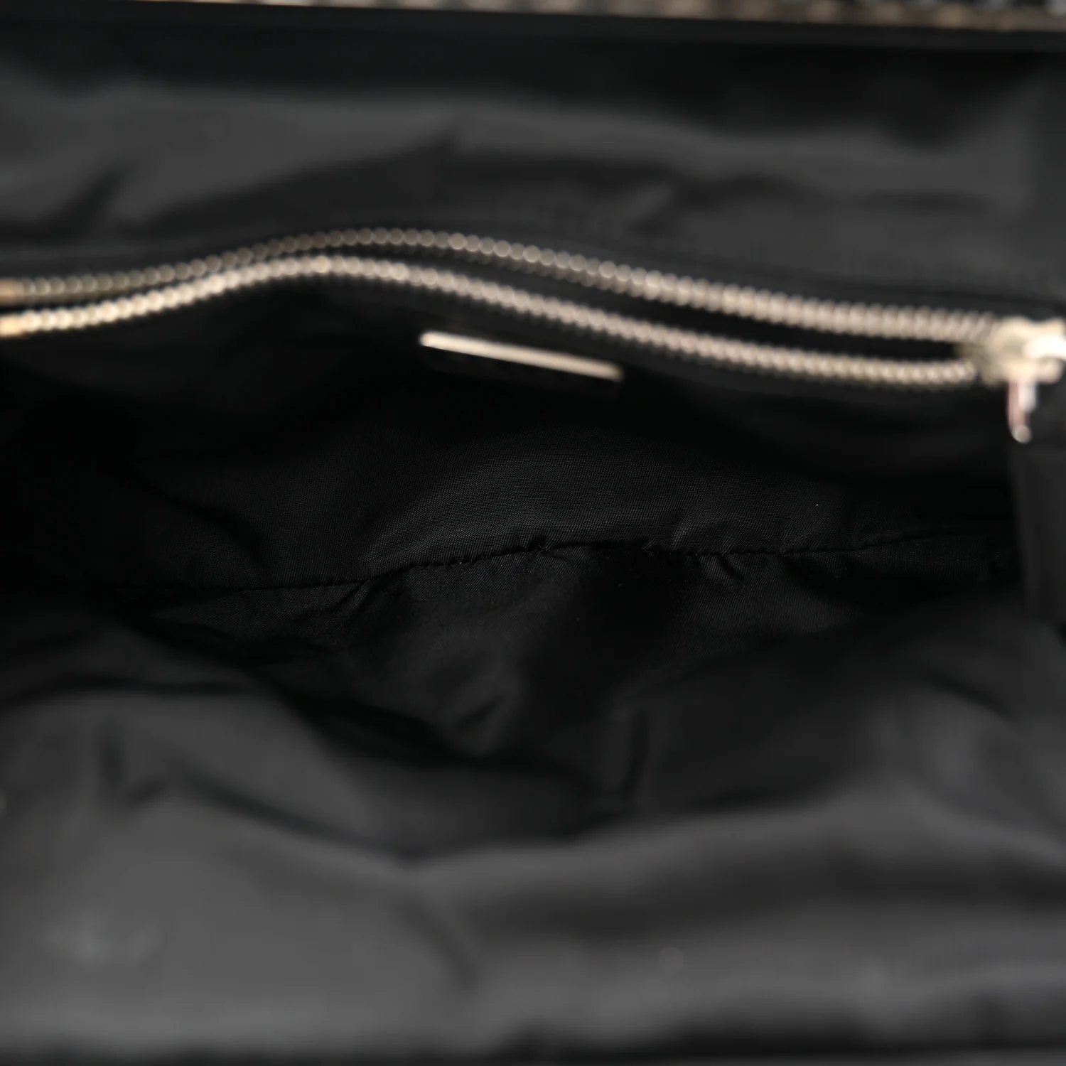 Tessuto Nylon Bead Evening Bag Black