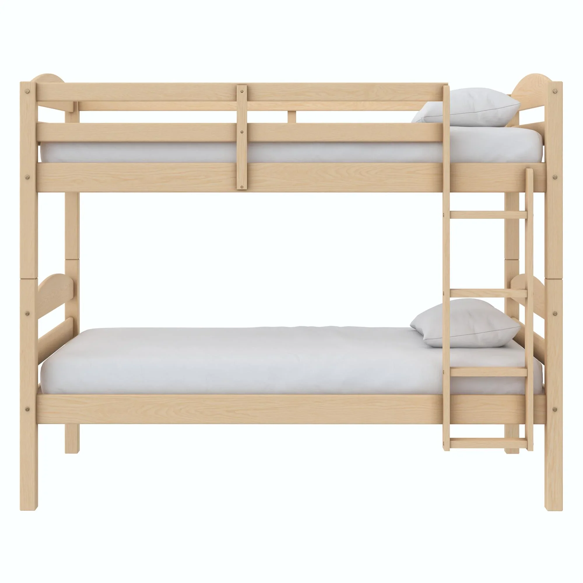 Better Homes & Gardens Leighton Solid Wood Twin-over-Twin Convertible Bunk Bed, Vanilla