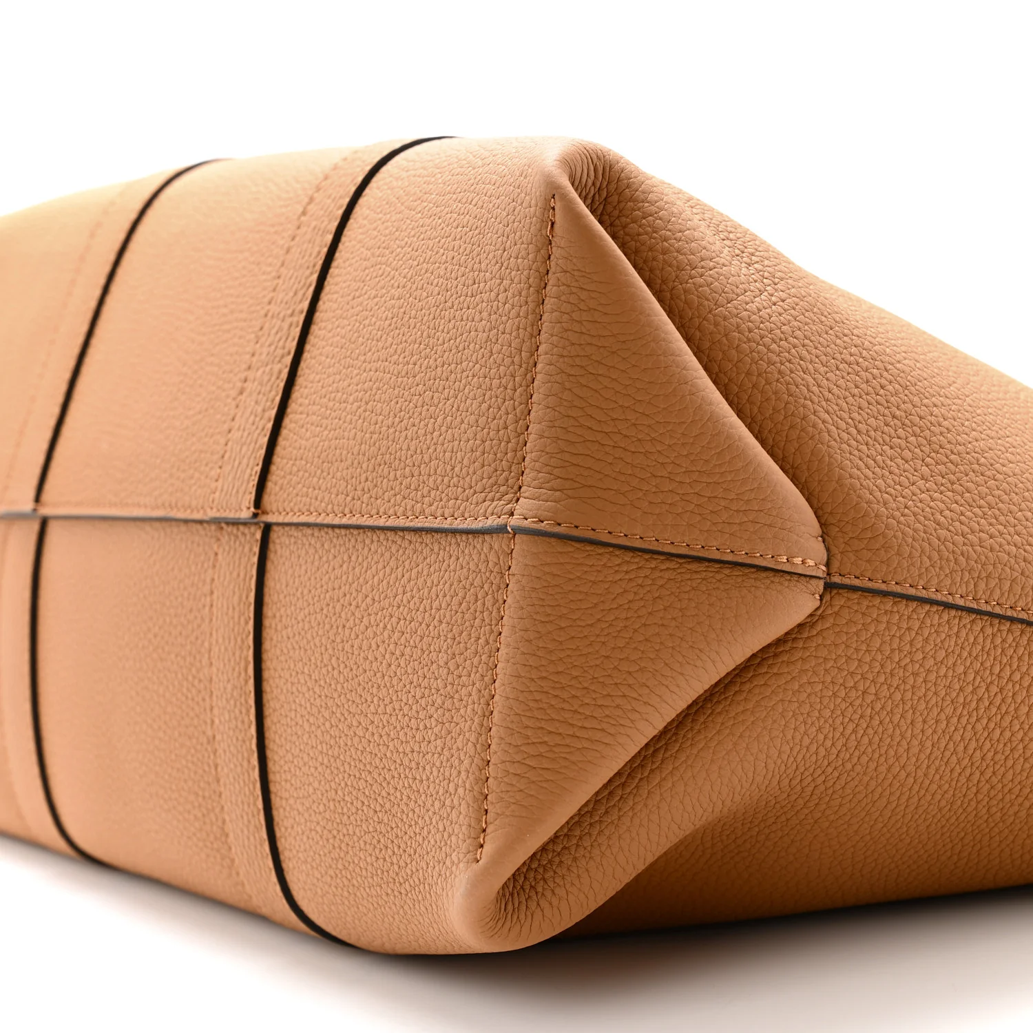 Taurillon Duo Cabas MM Tote Camel Flame