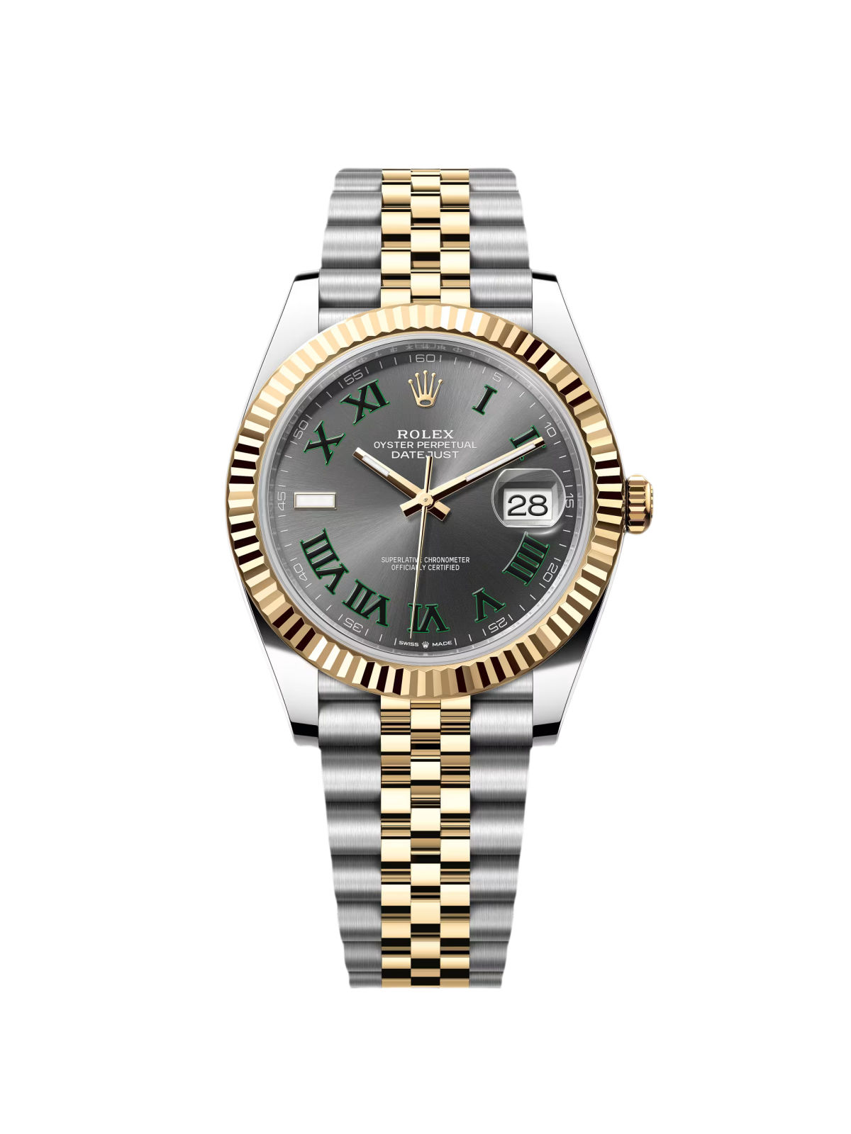 [Super Clone]RLX  Datejust 41mm Two-Tone Yellow Gold Fluted Bezel 
