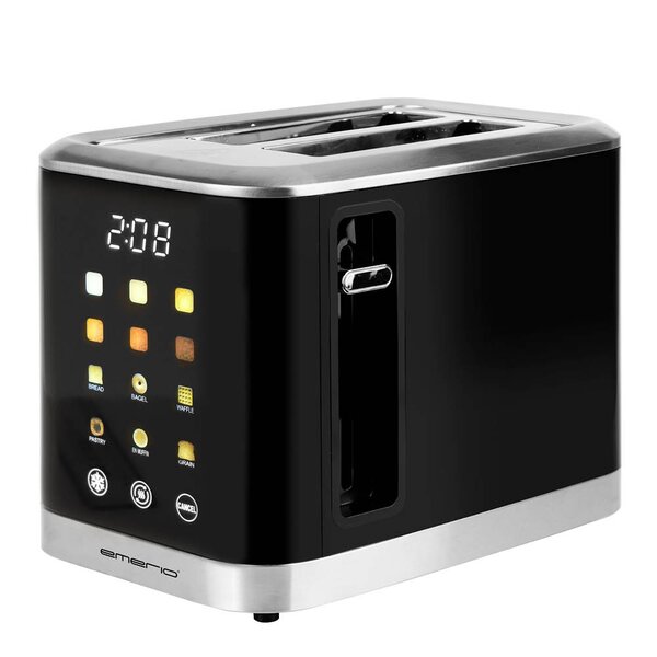 Digital brødrister 2 skiver 800W svart