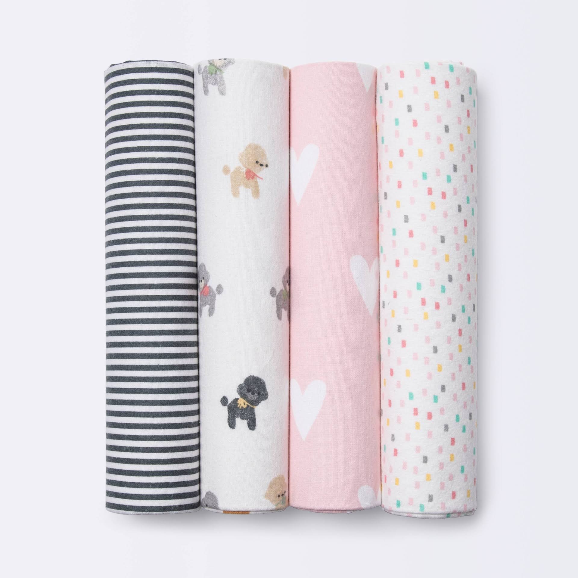Flannel Baby Blankets Puppies - Cloud Island 4pk