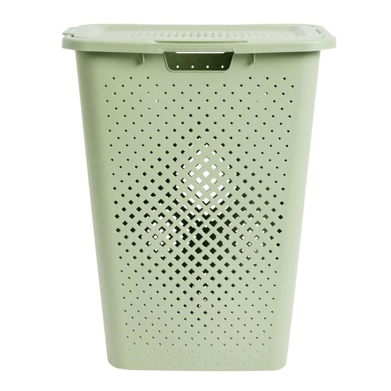 Coffre à linge 40L plastique vert 44x28xH57cm