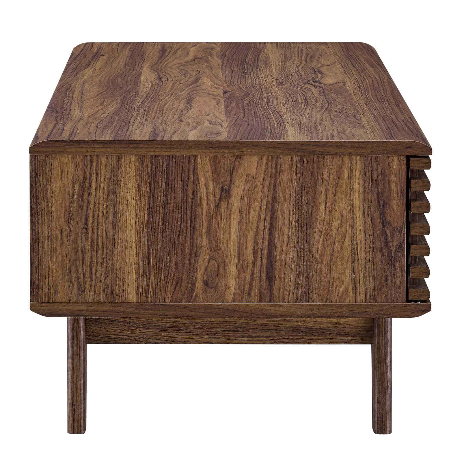 Coffee Table, Wood, Brown Walnut, Modern Contemporary Urban Design, Living Lounge Room Hotel Lobby Hospitality - Image 3