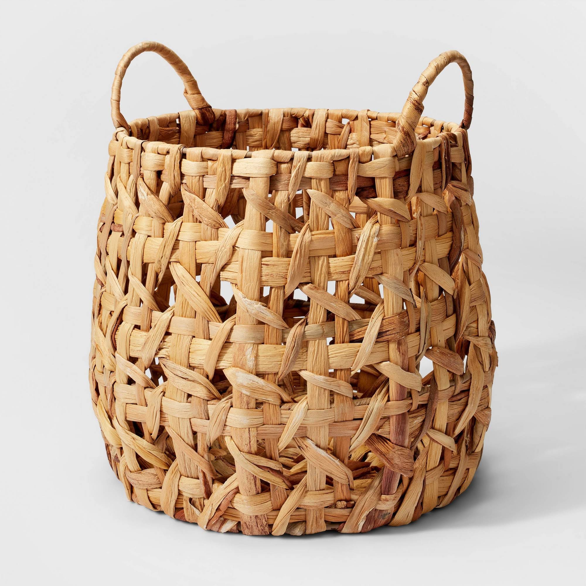 Woven Natural Decorative Cane Pattern Small Basket - Threshold