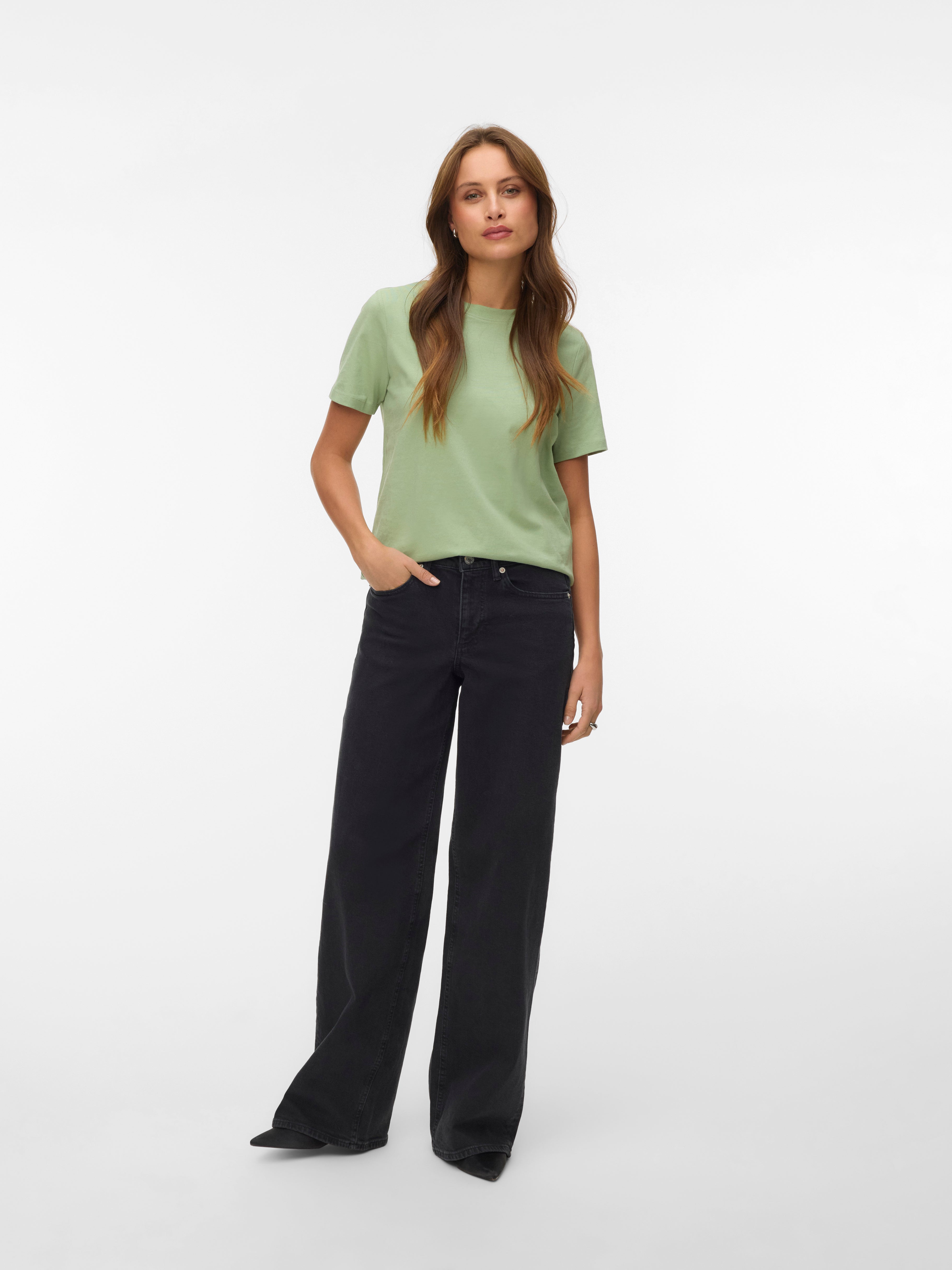 VERO MODA® VMSANDIE-STRETCH Mid rise Wide Leg Fit Jeans