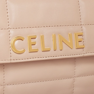 CHAIN SHOULDER BAG MATELASSE MONOCHROME CE IN QUILTED GOATSKIN NUD