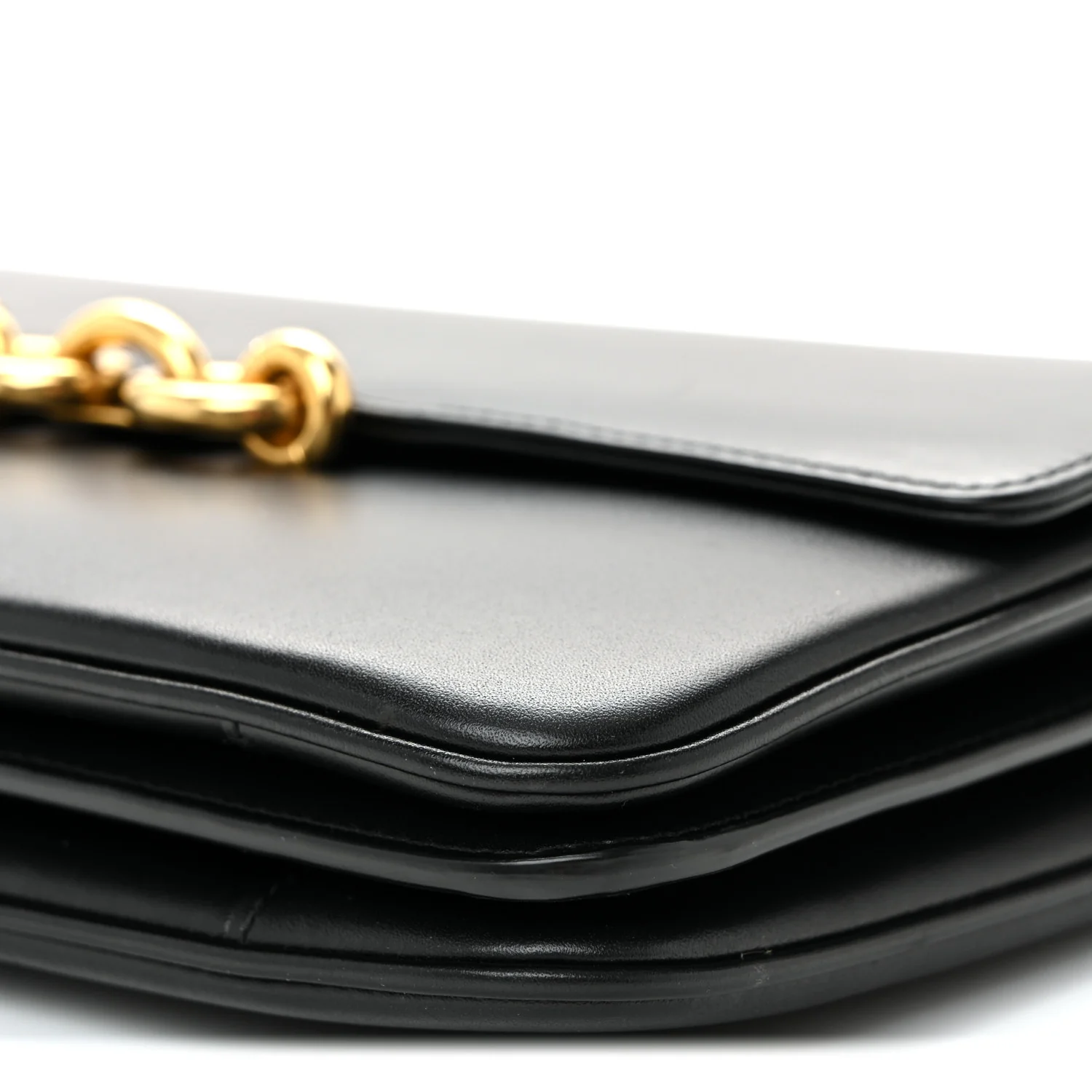 Smooth Calfskin Le Maillon Satchel Black