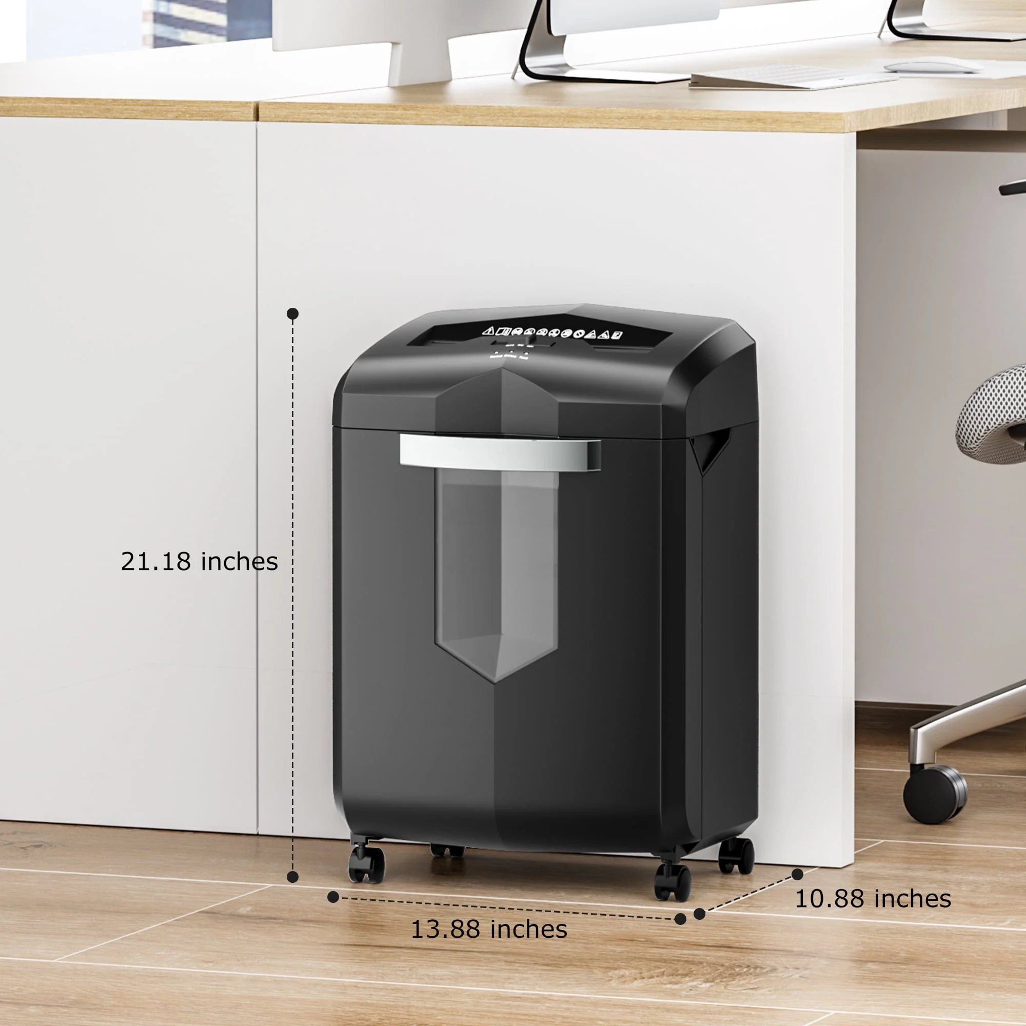 Paper Shredder 18-Sheet Cross-Cut Shredder for Home Office with Wastebasket - Image 8