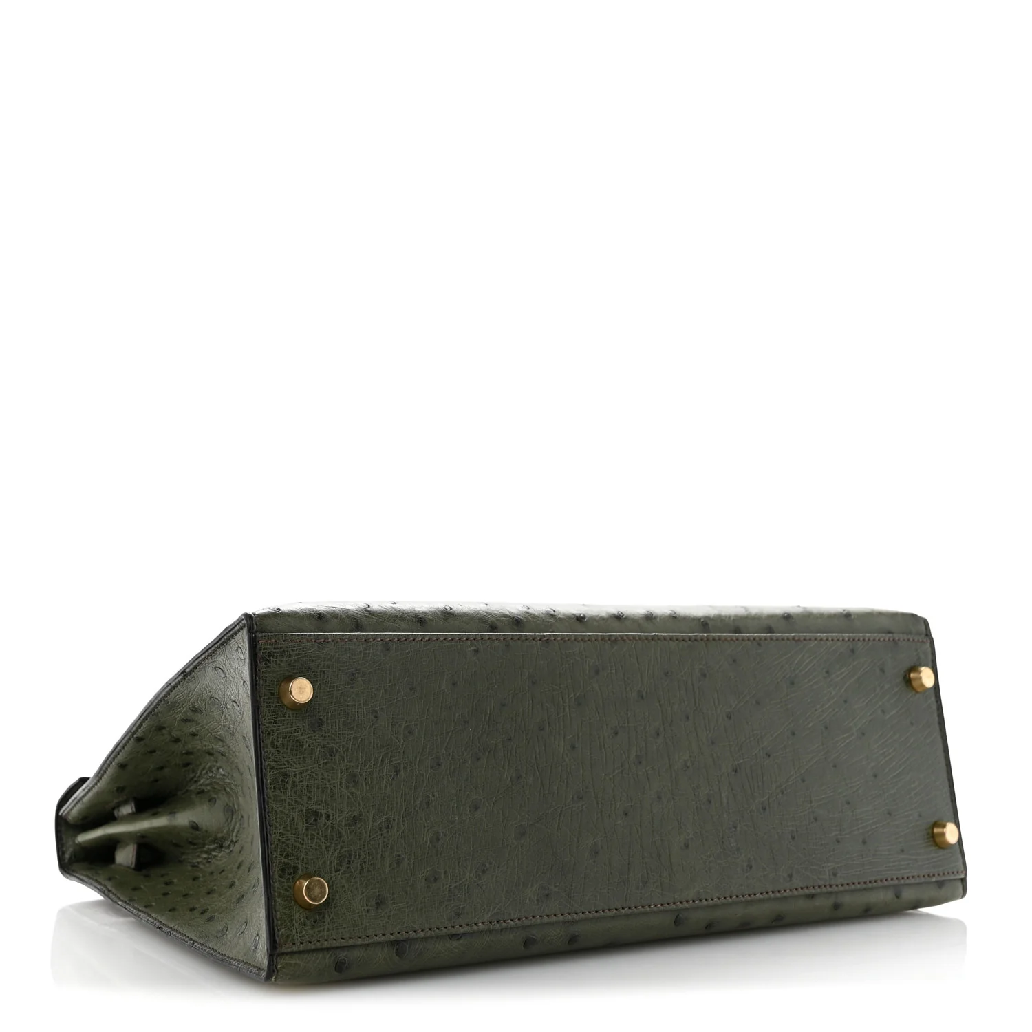 Ostrich Kelly Sellier 32 Vert Olive