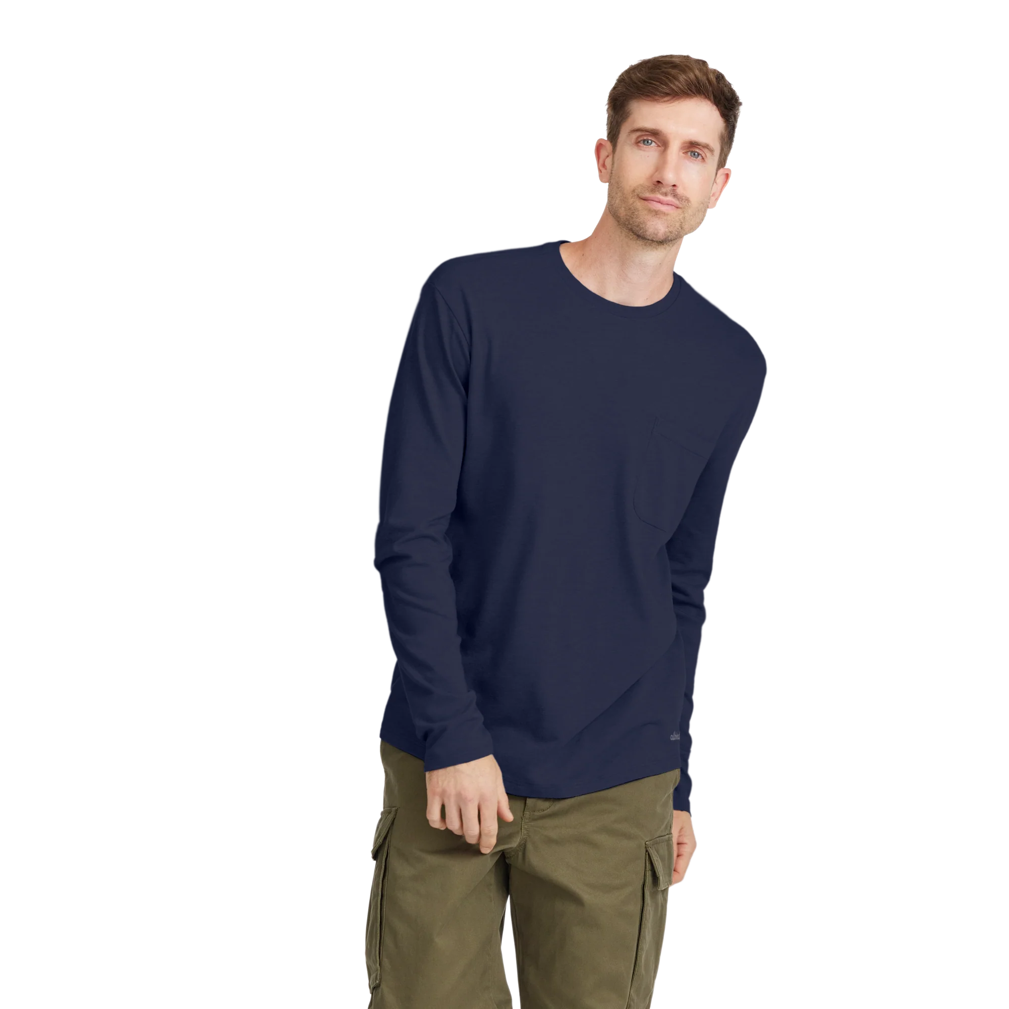 Men's Soft Merino Long Sleeve Tee - Deep Navy