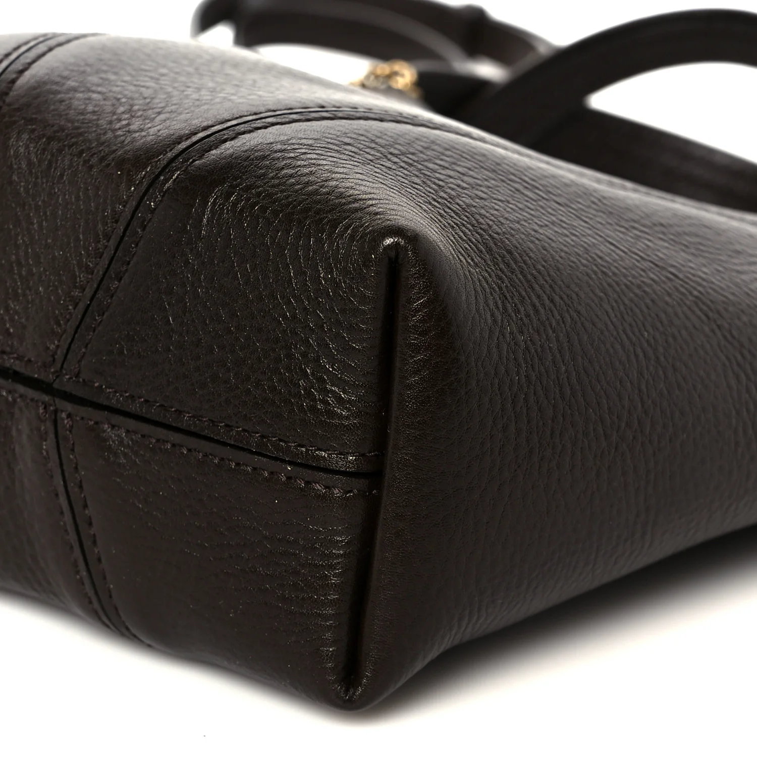 Grained Calfskin Small Spin Tote Kohl Brown