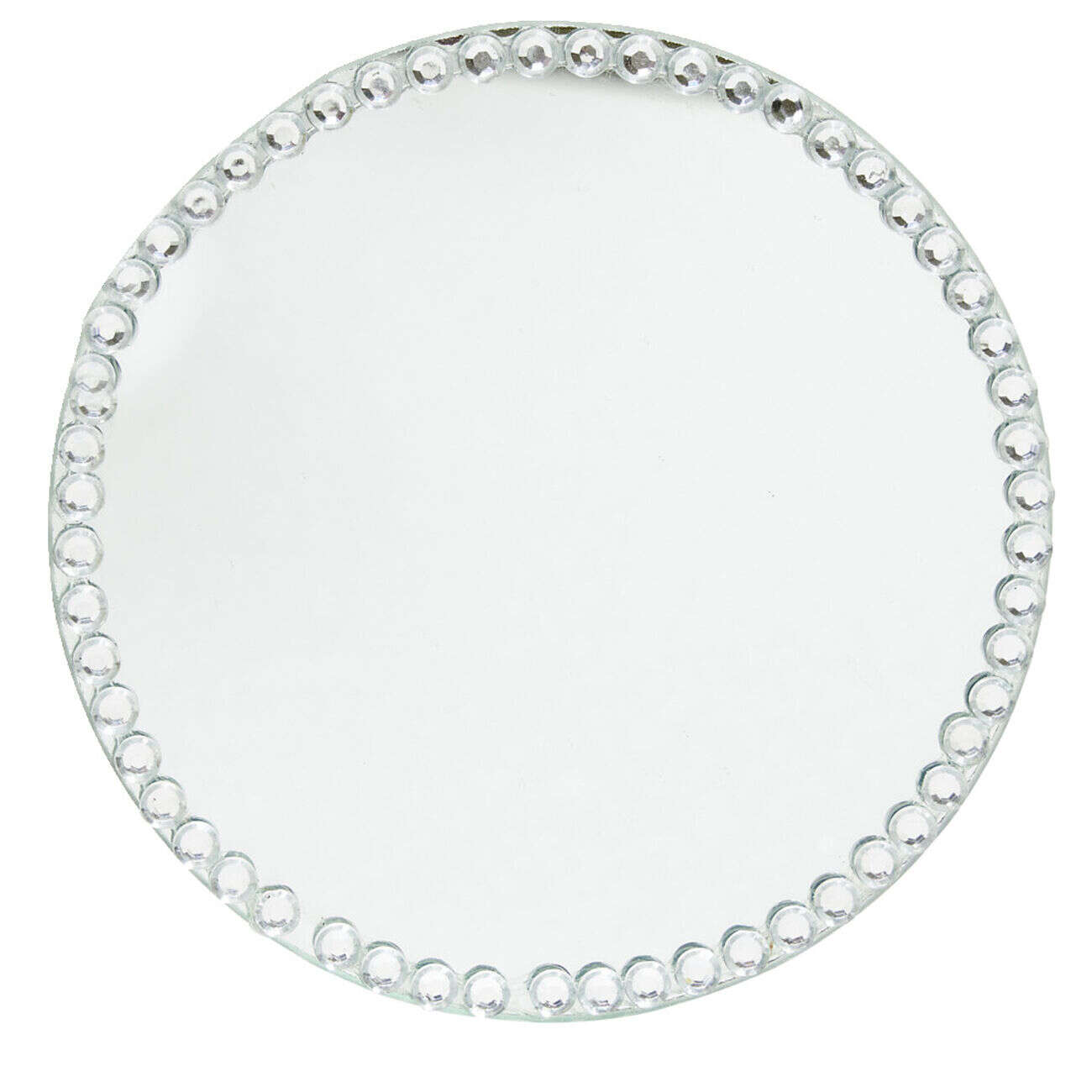 Miroir contour strass 10x10cm - 2 modèles rond ou carré