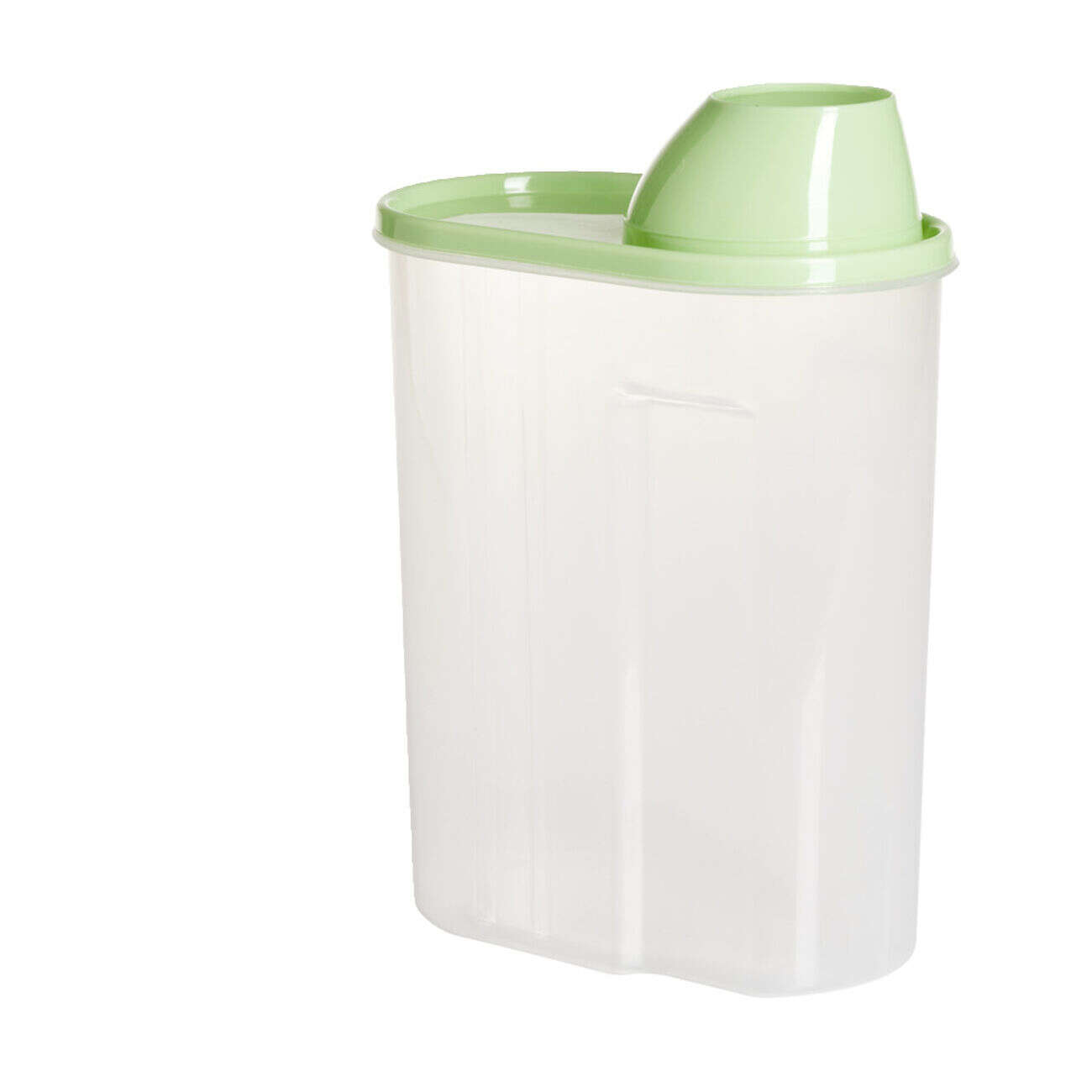 Boîte alimentaire plastique transparent et vert 2,5L