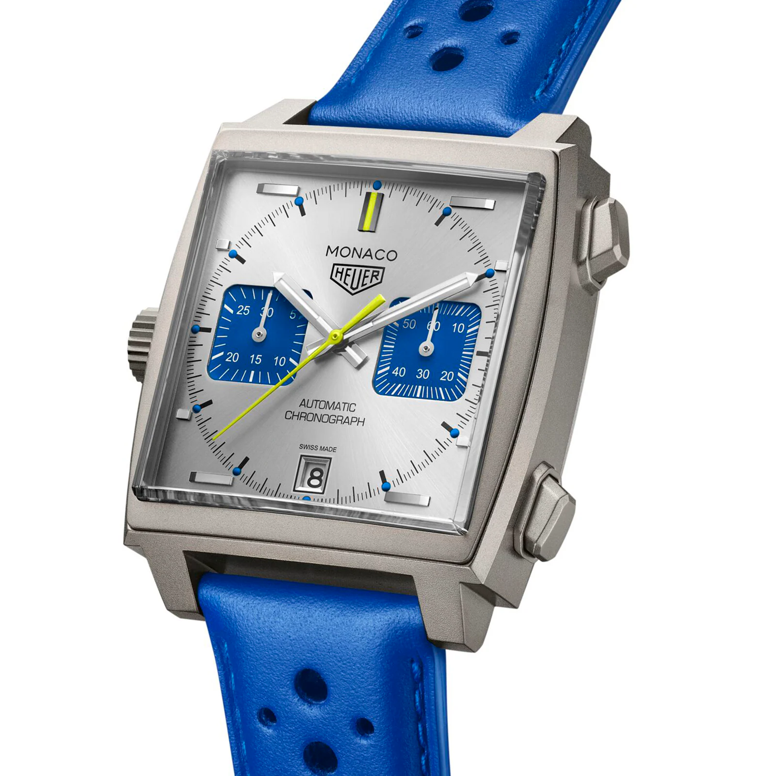 【Super Clone】TAG Heuer Monaco Chronograph Racing Blue Limited Edition 39mm Mens Watch Silver CAW218C.FC6548