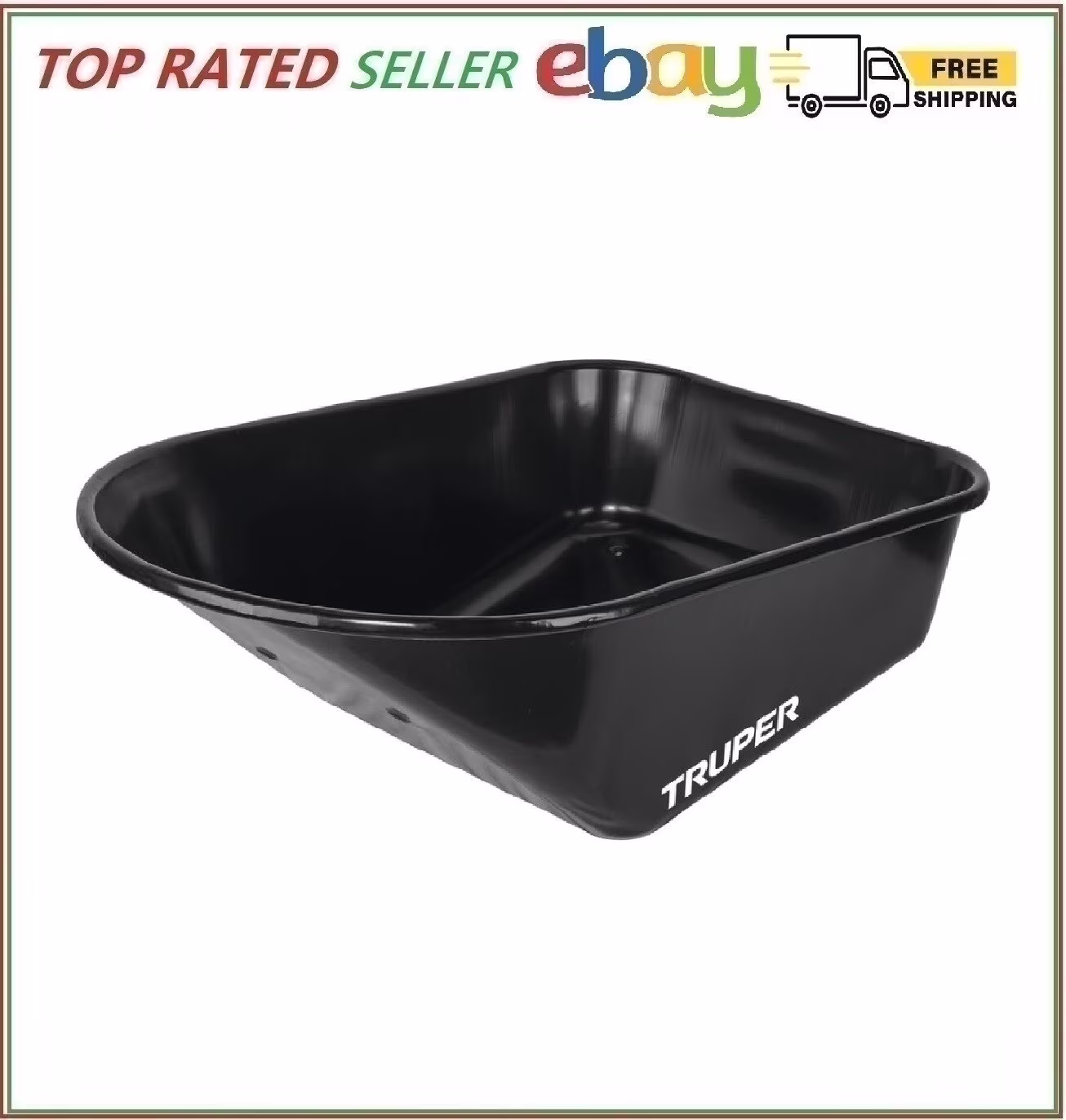 6 Cu. Ft. Steel Tray for Wheelbarrow Garden Planting Landscaping Lifting Tool