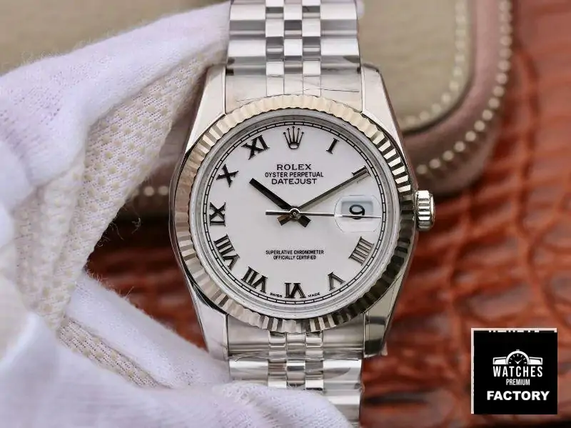 Rolex Datejust 116234 36mm AR Factory White Dial With Roman Time Scale