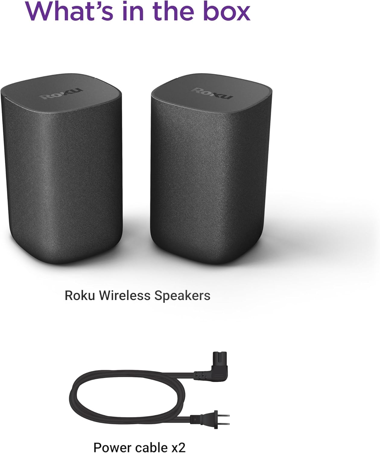 Roku Wireless Speakers - Set of 2 (Pack of 1) - Compatible with Roku TV  Streambar  and Streambar Pro (SE is not compatible)