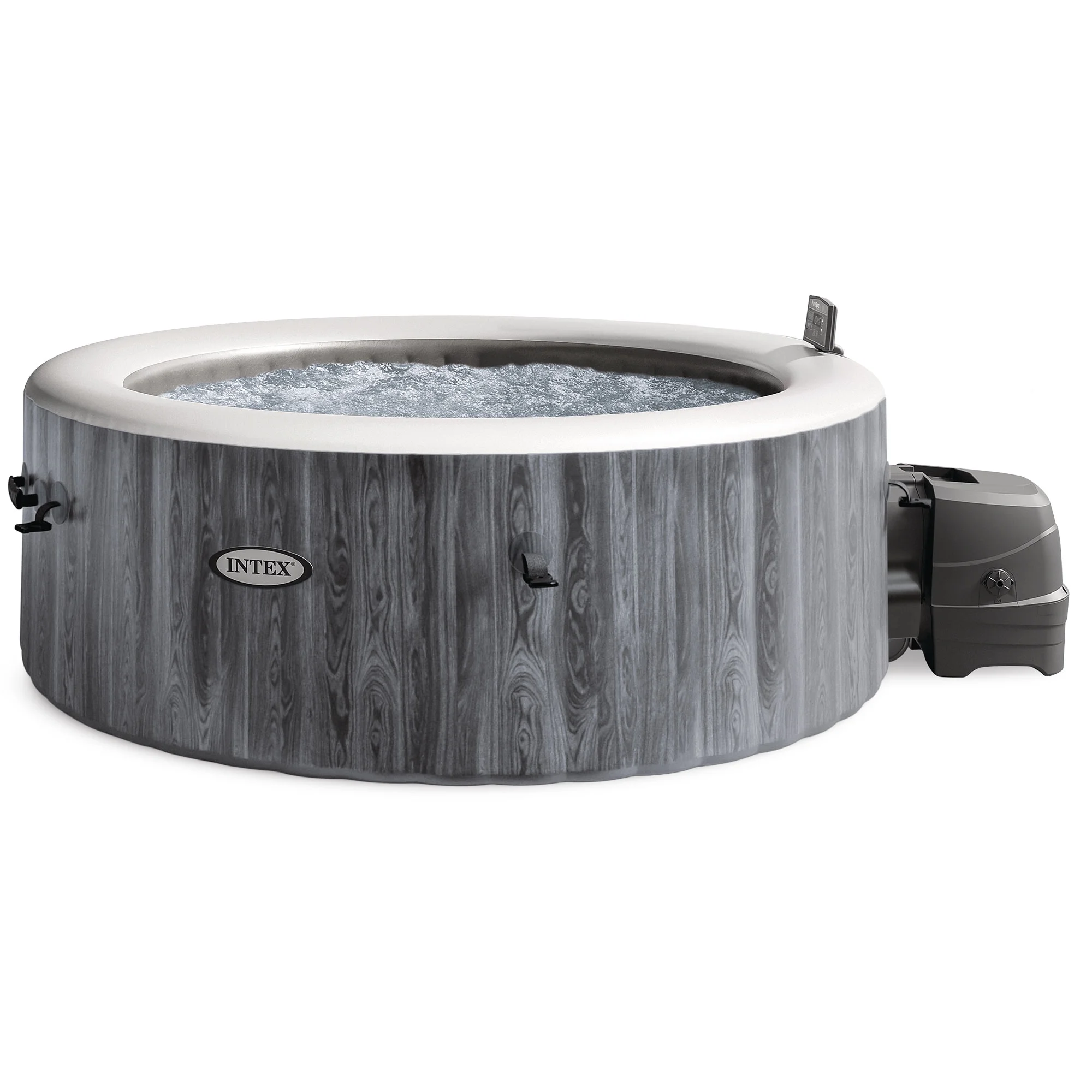 INTEX Purespa Plus Greywood Deluxe 4 Person Inflatable Spa W/ Jets