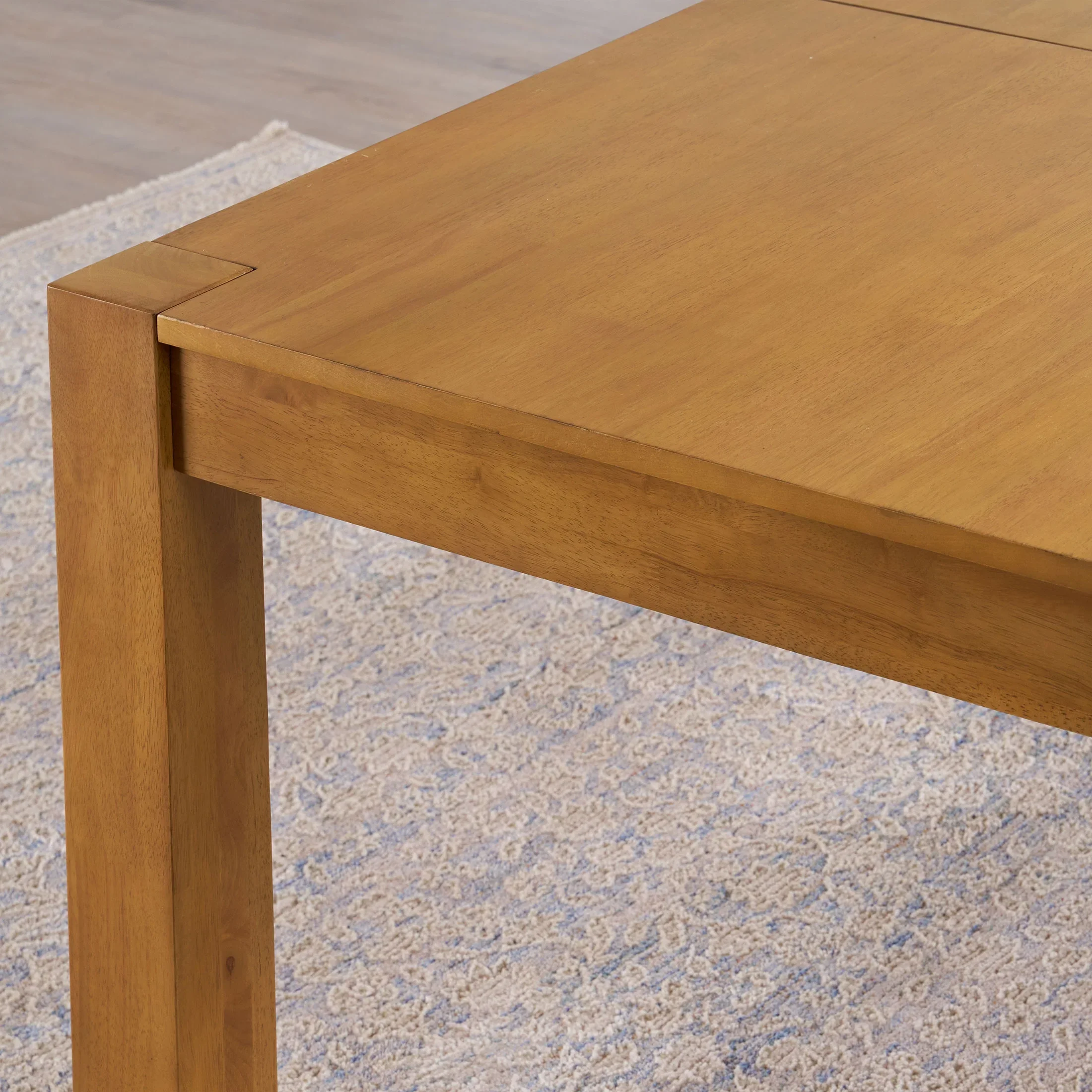 Better Homes & Gardens Bryant Solid Wood Extendable Dining Table, Light Honey Finish