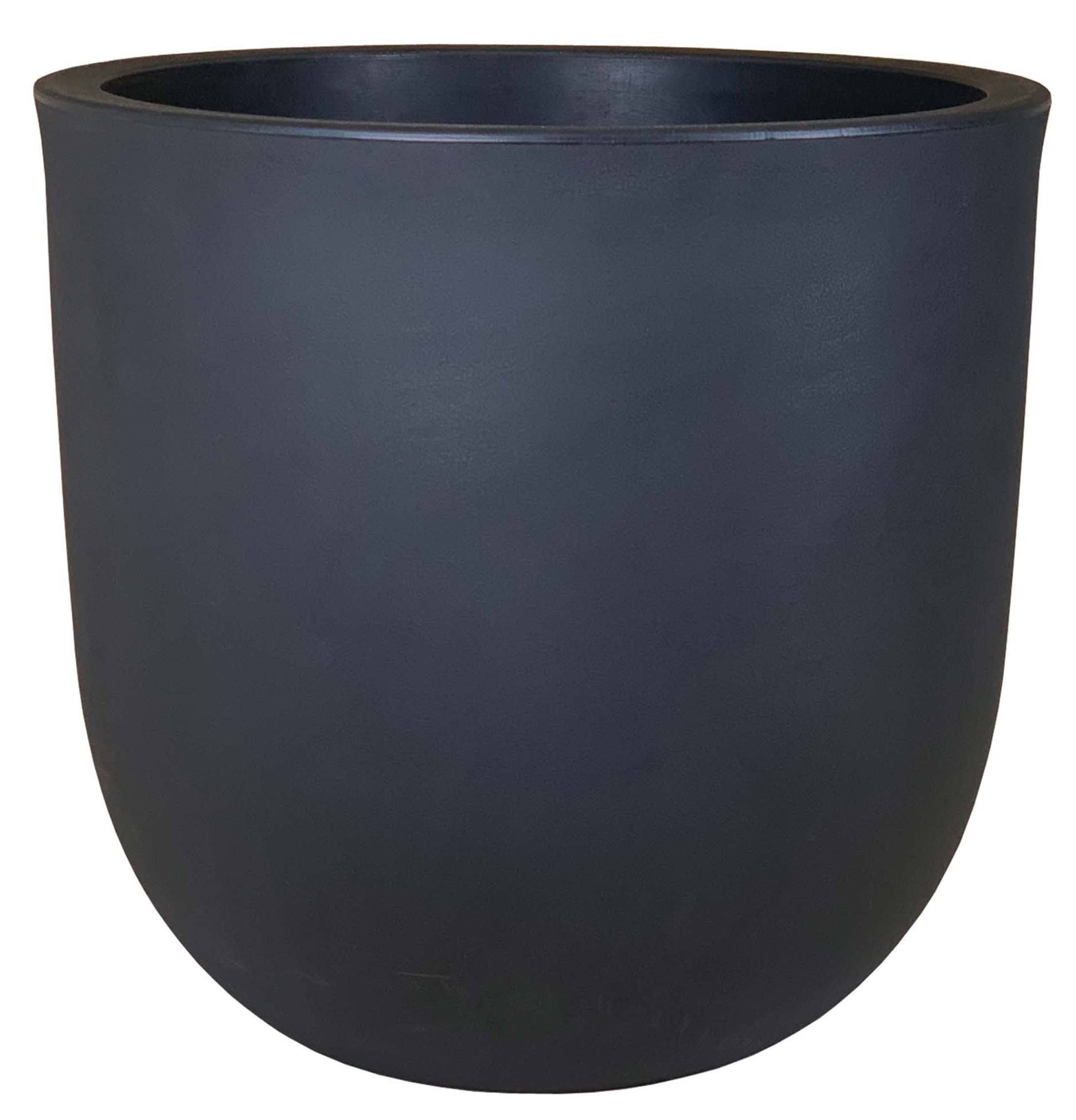 Better Homes & Gardens Mosswood Resin Planter - Matte Black - 18 in