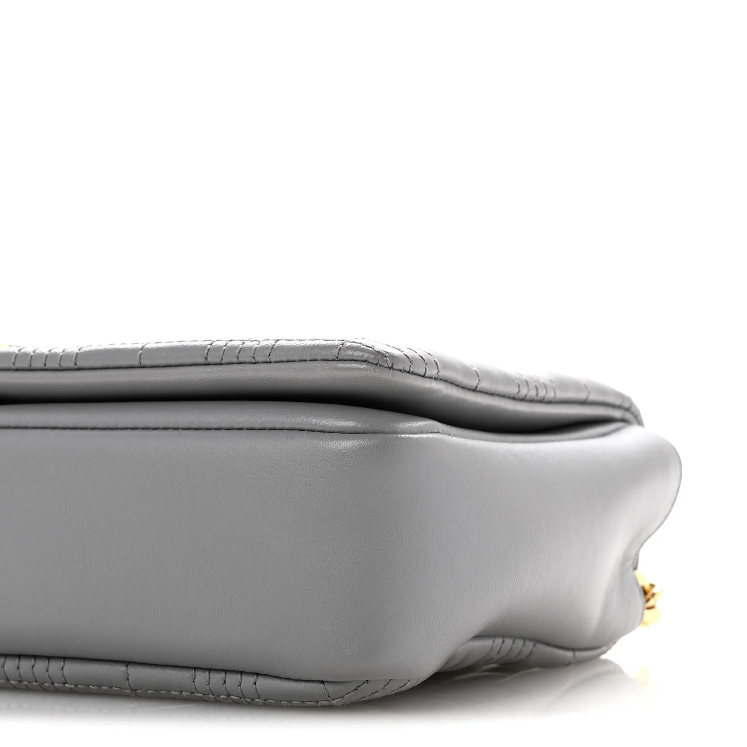 Lambskin Quilted Small Lola Bag Grey