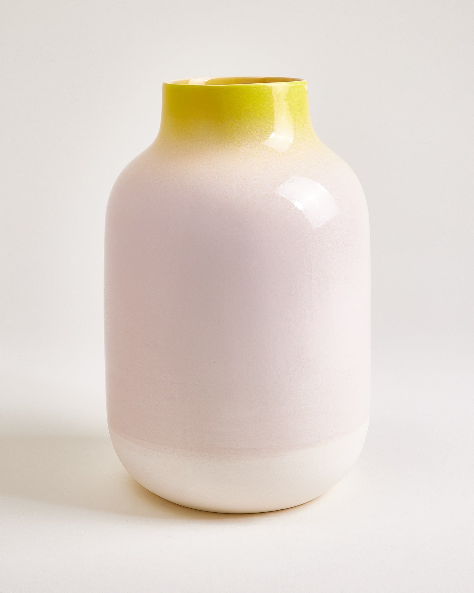NUNO - VASE L SPECKLED YELLOW PINK