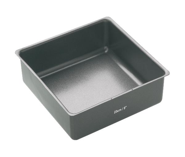 Bakeform firkantet med avtakbar bunn 23 cm grå
