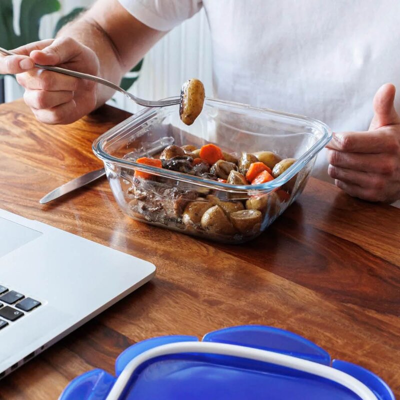 Cook & Go oppbevaringsboks 2L blå/klar