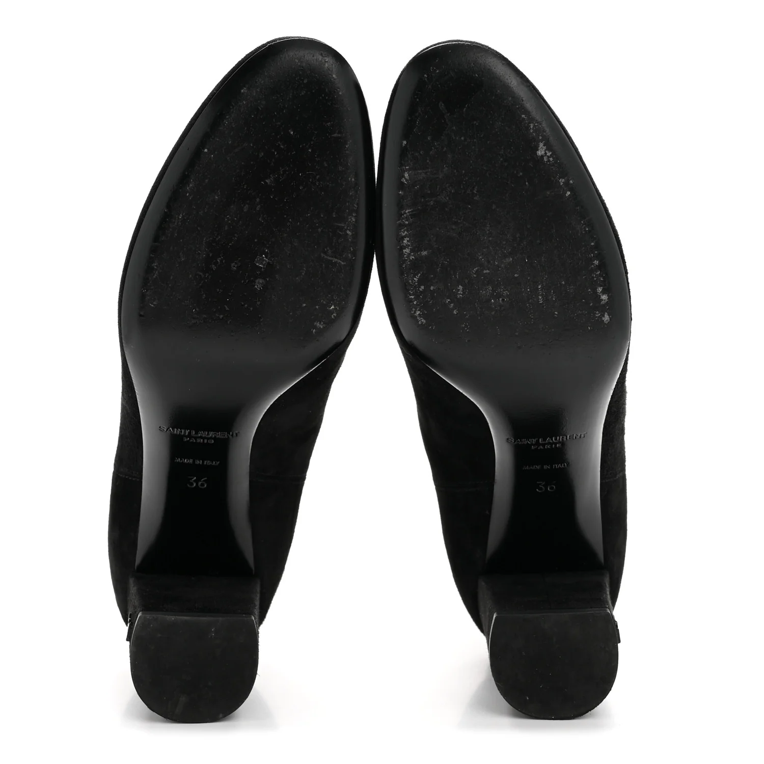 Suede Loulou Pin Booties 36 Black