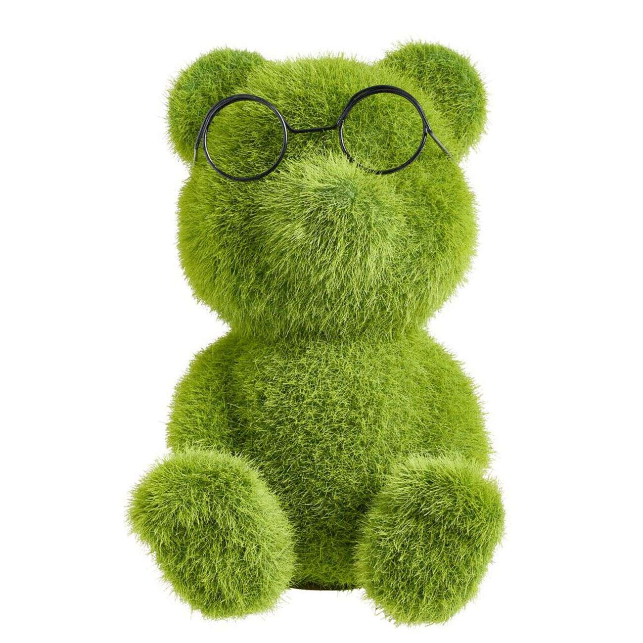 Ours en gazon synthétique vert 14x14xH20cm