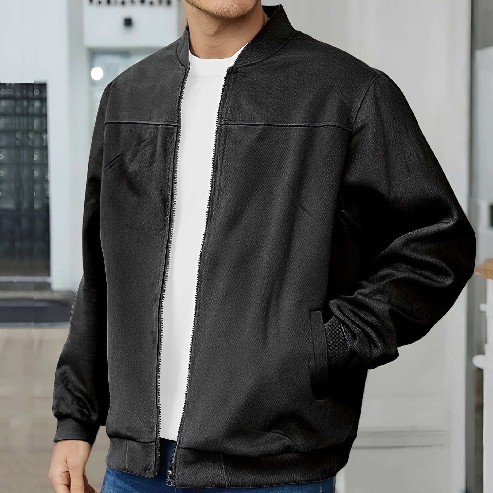 Aiden – Blouson bomber pour homme – style décontracté