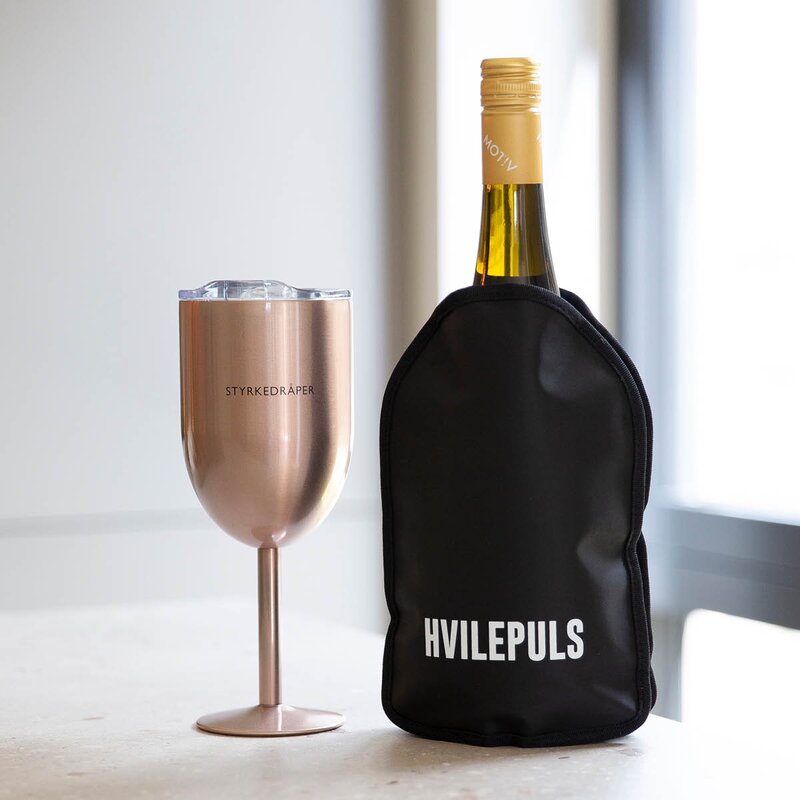 Termo vinglass STYRKEDRÅPER 40 cl roségull