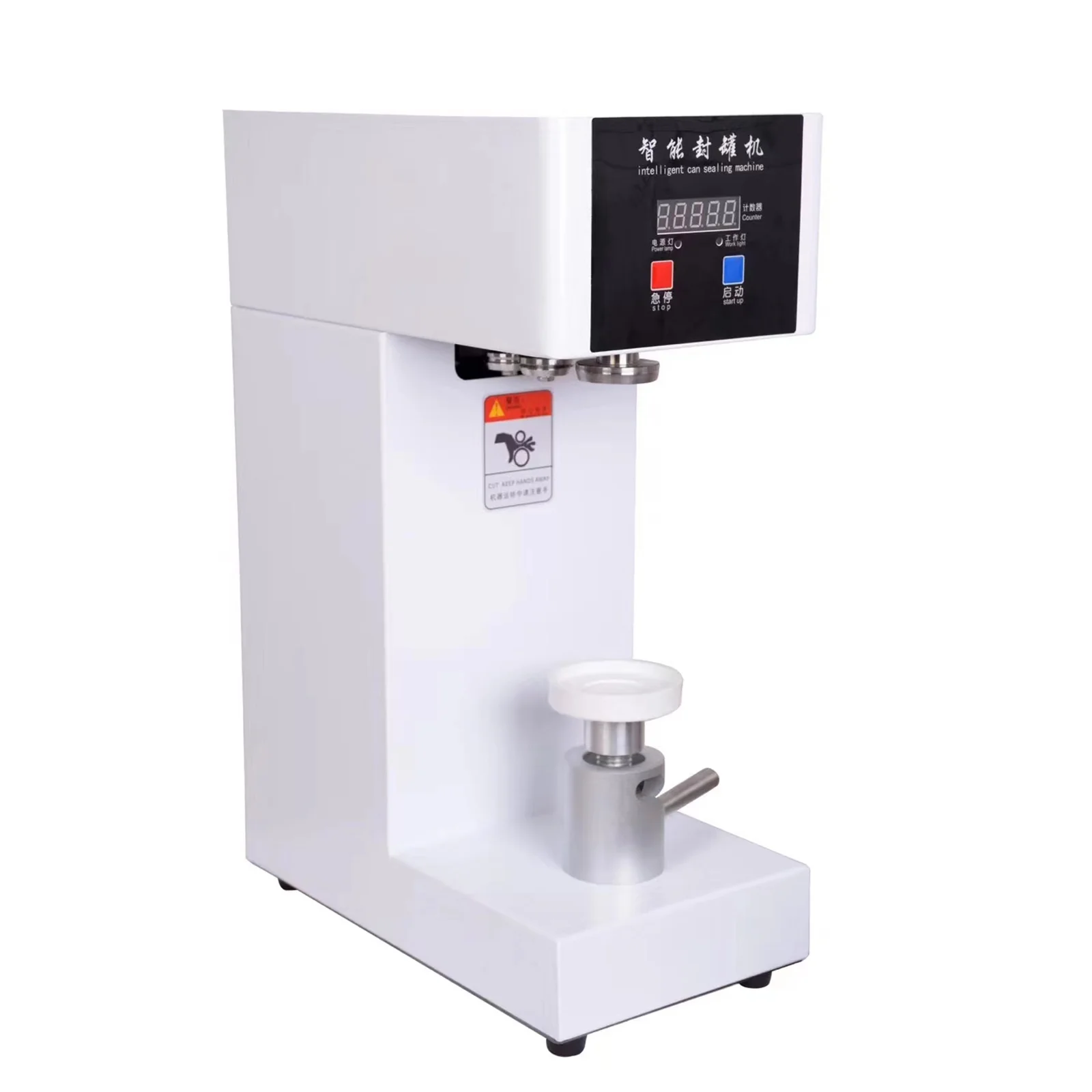 Commercial Automatic Can Sealer Machine, Can Seamer, Can Seaming Closing Capping Machine, Cup Sealing Machine, 2.2" Can Dia. for Sealing Plastic/Glass/Tin Bottles with Aluminum Caps - Image 6