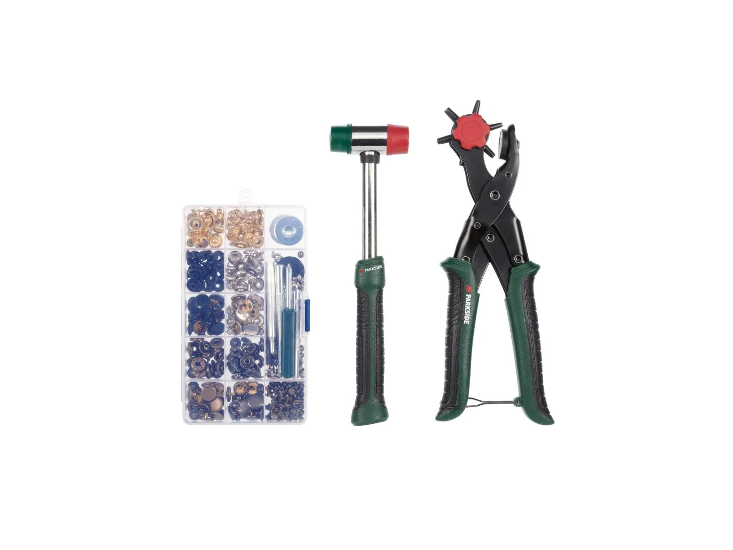 PARKSIDE Set pince emporte-pice/boutons-pression, 358 pices