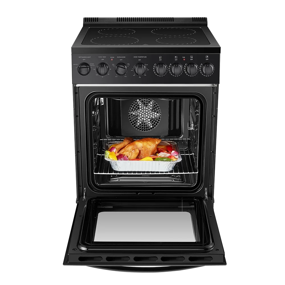 24 in 2.9 CU ft Freestanding Electric Range with Rotisserie and True Convection Oven and Timer - Image 4